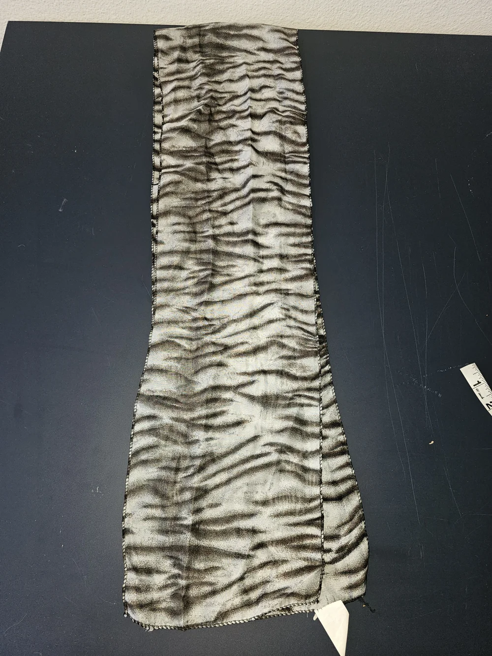2 Animal Print Sheer Scarves Brown Black Y2K Skinny Scarf Set